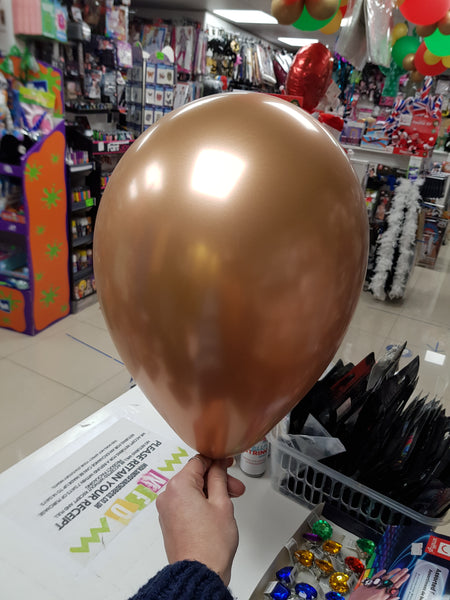 Chrome Copper Latex Balloons