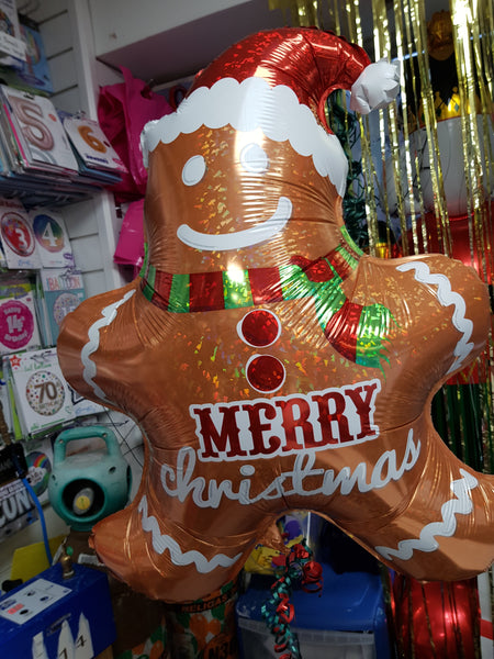 31 Inch Christmas Gingerbread Man Foil Balloon