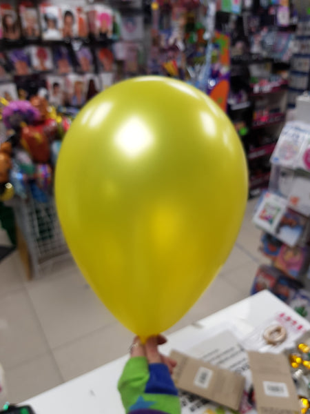 Metallic Yellow Latex Balloons