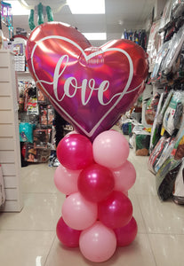 Valentine's Day Balloon Column