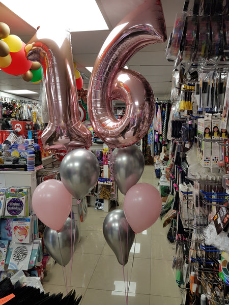 34 Inch Rose Gold (Pink) Number 1 Foil Balloon