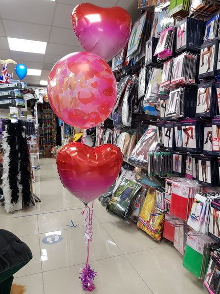 22 inch I Love You Paper Hearts Bubble Balloon