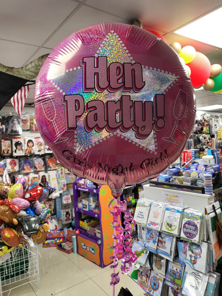18 Inch Holographic Hen Party Balloon