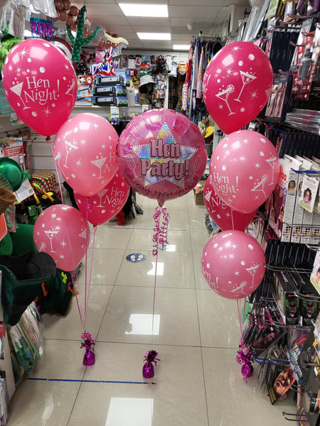 Hen Night Bubbly Latex Balloons