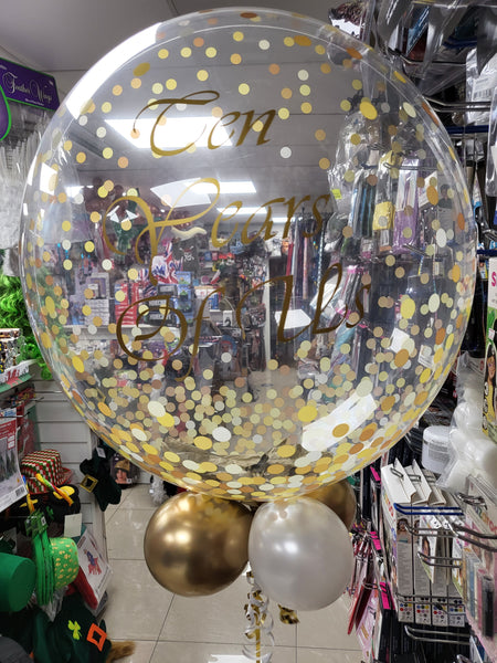 Personalised 24 Inch Deco Bubble Balloon Display