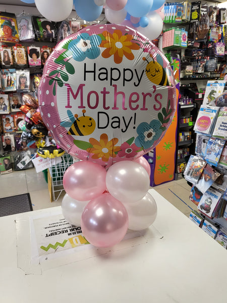 18 inch Mother's Day Bees and Flowers Foil Balloon