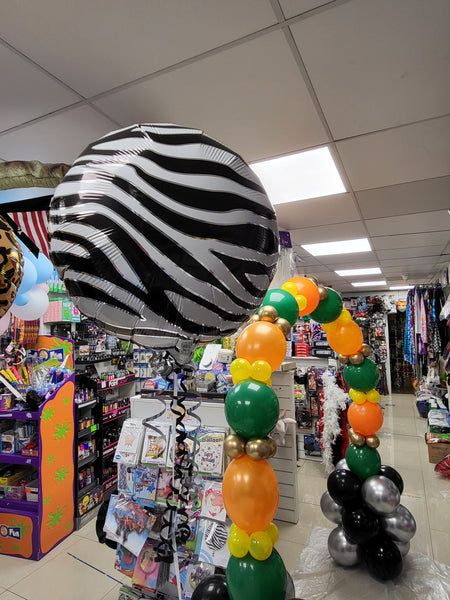 18 Inch Animalz Zebra Print Foil Balloon