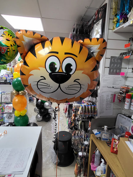 30 Inch Tickled Tiger Supershape Foil Balloon
