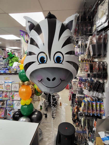 32 Inch Zany Zebra Supershape Foil Balloon