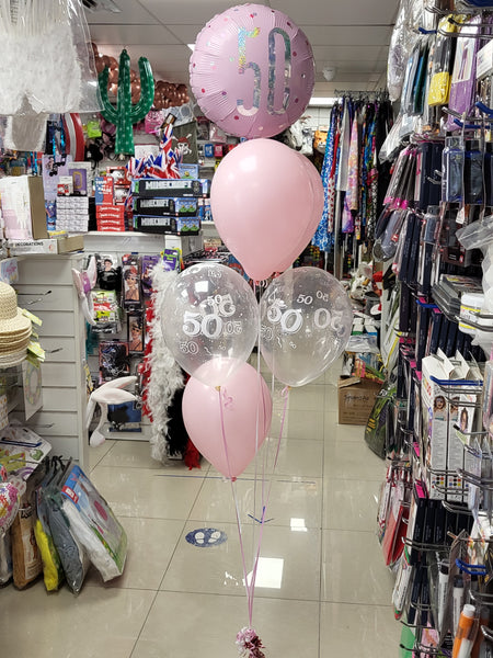 18 Inch 50th Birthday Pink Glitz Foil Balloon