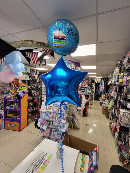 20 Inch Sapphire Blue Star Foil Balloon