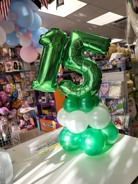 14 Inch Green Number 5 Foil Balloon