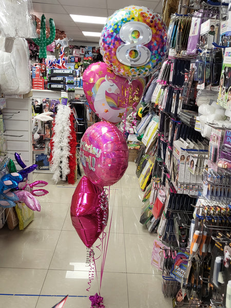 18" Rainbow Confetti 8th Birthday Foil Balloon