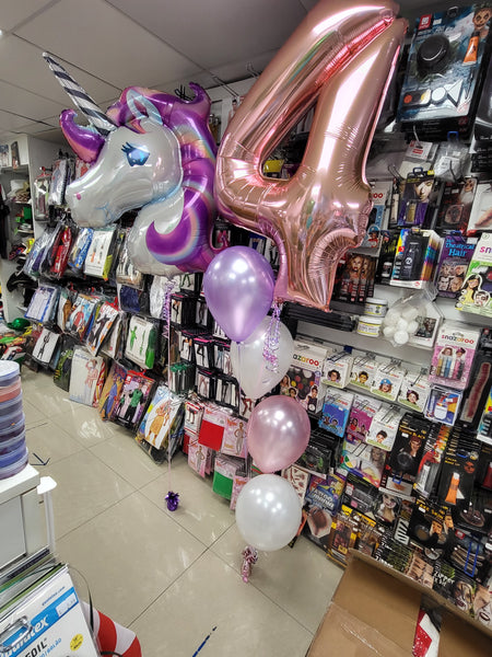 34 Inch Rose Gold (Pink) Number 4 Foil Balloon