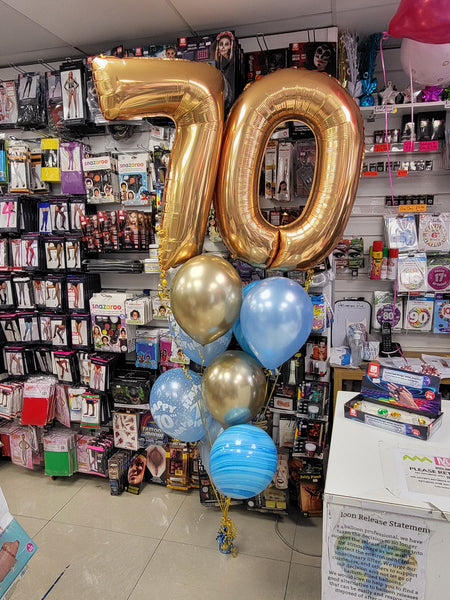 26 Inch Metallic Gold Number 0 Foil Balloon