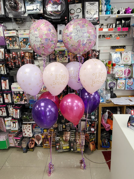 18 Inch Vintage Floral Birthday Foil Balloon