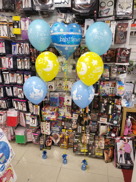 18 Inch Blue Heart Baby Shower Foil Balloon