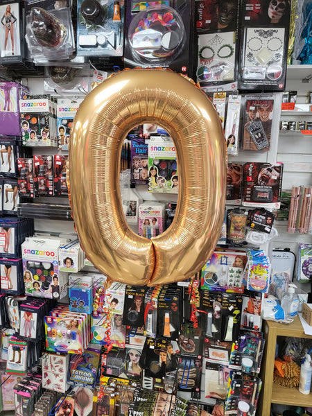 26 Inch Metallic Gold Number 0 Foil Balloon