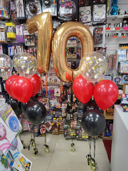 26 Inch Metallic Gold Number 0 Foil Balloon