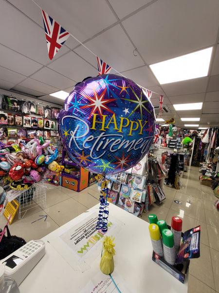 18 inch Happy Retirement Colourful Foil Balloon