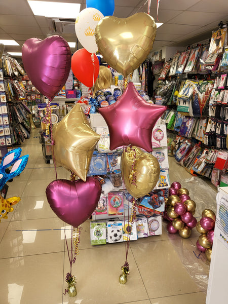 18 Inch Pomegranate Satin Heart Foil Balloon