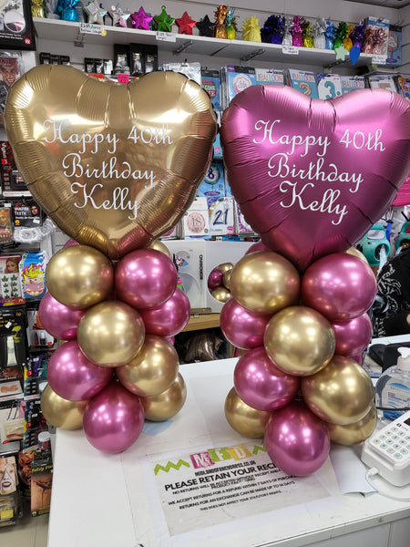 18 Inch Pomegranate Satin Heart Foil Balloon