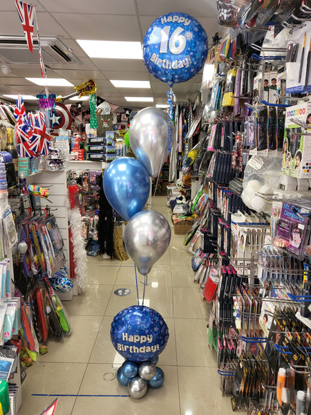 18 Inch Blue Happy Birthday Foil Balloon