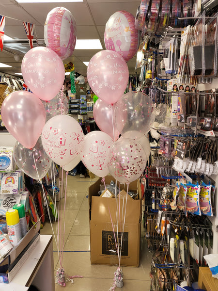18 inch First Communion Pink Church Foil Balloon