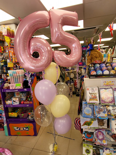 26 Inch Pastel Pink Number 5 Foil Balloon