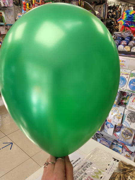Metallic Green Latex Balloons