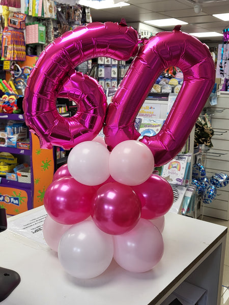 16 Inch Magenta Number 6 Foil Balloon