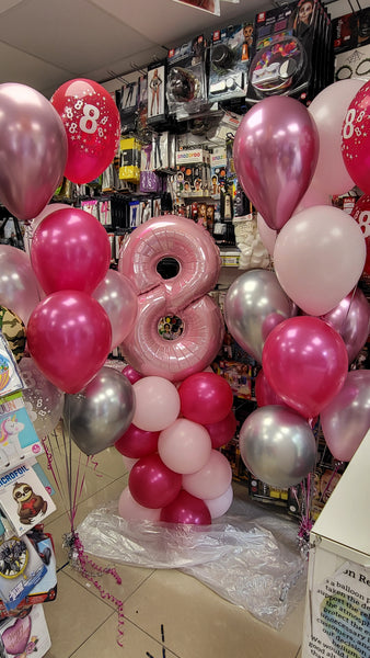 26 Inch Pastel Pink Number 8 Foil Balloon