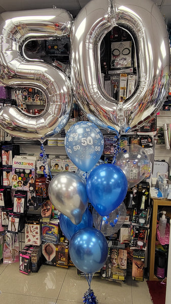 34 Inch Silver Number 0 Foil Balloon