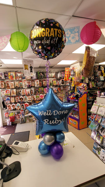 Personalised Exam Results Balloon Table Display