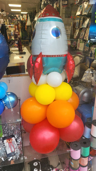 21 Inch Rocket Ship Air-filled Foil Balloon