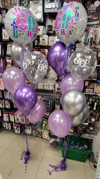 18 Inch 60th Birthday Flowers Foil Balloon