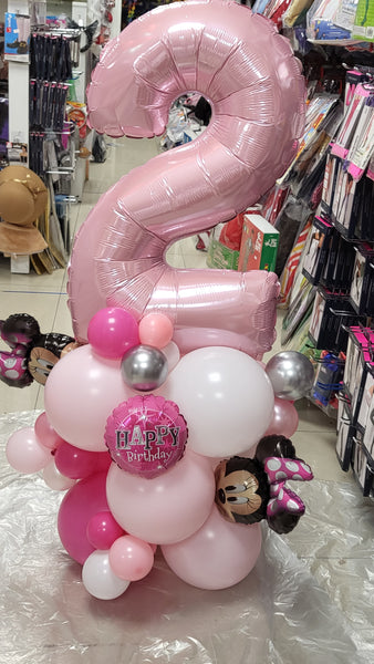 26 Inch Pastel Pink Number 2 Foil Balloon