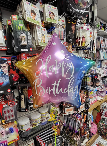 16 Inch Birthday Rainbow Star Foil Balloon