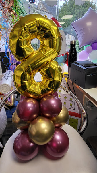 16" Gold Number 8 Foil Balloon