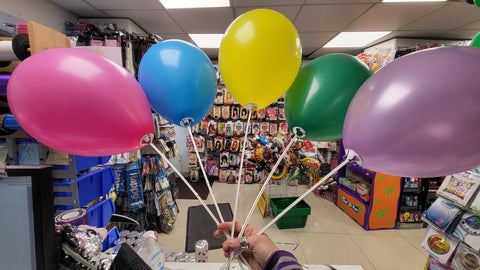 Five Balloons on Sticks