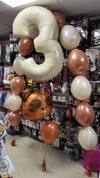 40 Inch Cream Number 3 Foil Balloon
