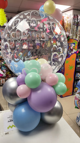 Personalised 24" Deco Bubble Balloon Centrepiece