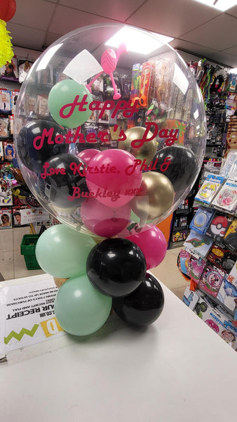 Mother's Day Personalised 20" Bubble Balloon Centrepiece