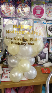 Mother's Day Personalised 20" Bubble Balloon Centrepiece