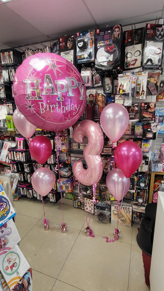 26 Inch Pastel Pink Number 3 Foil Balloon