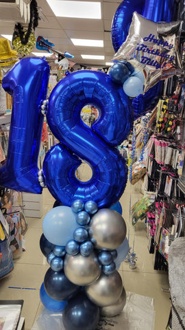 Personalised Double Number Balloon Column