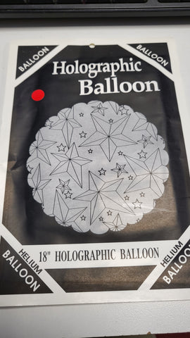 18 Inch Red Holographic Stars Foil Balloon