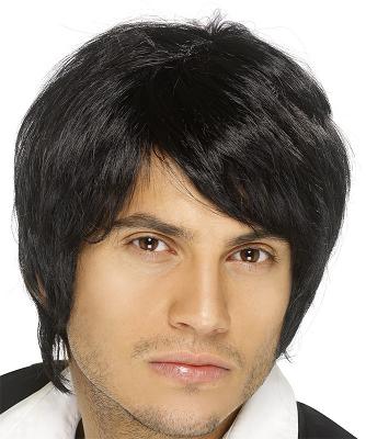 Boy Band Wig Black