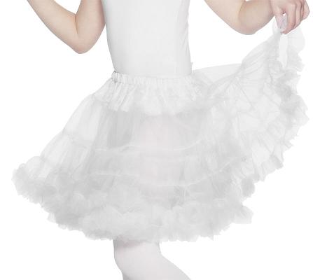 Kid's White Layered Petticoat