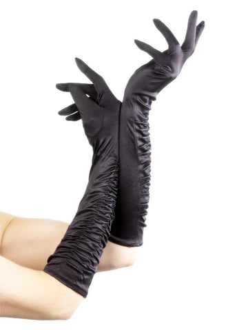 Long Black Temptress Gloves
